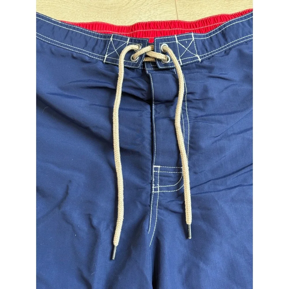 EUC Polo Ralph Lauren cargo Navy Blue Swim Trunks With Pockets Mesh Lined size L